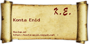 Konta Enid névjegykártya